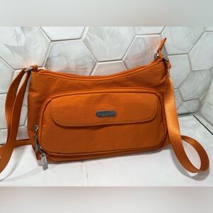 Baggalini Everyday Orange Crossbody Bag & Wallet Hot Pink Interior Summer! Fun!